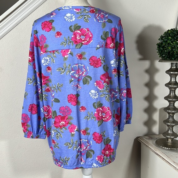 Julipa L/XL Purple Floral Blouse - Picture 9 of 13